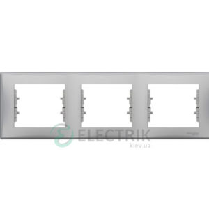 Рамка 3-постовая горизонтальная IP44, алюминий, Sedna SDN5810760