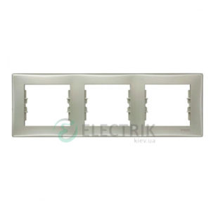 Рамка 3-постовая горизонтальная, титан, Sedna SDN5800568
