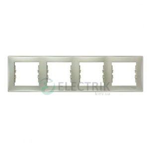 Рамка 4-постовая горизонтальная, титан, Sedna SDN5800768