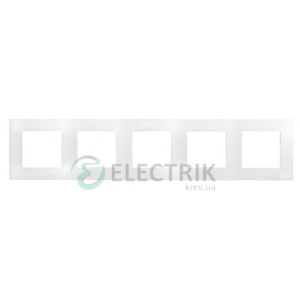 Рамка 5-постовая, белый Legrand Etika