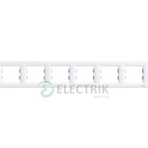 Рамка 6-постовая, горизонтальная белая, Asfora EPH5800621