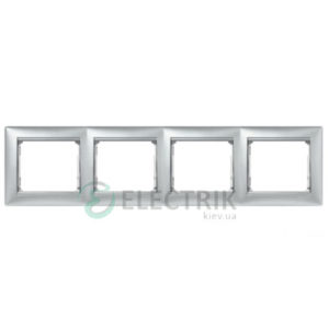 Рамка четырехпостовая Legrand Valena 770154 (алюминий)
