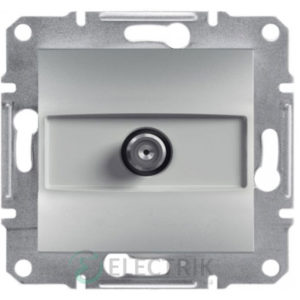 Розетка SAT проходная (4 дБ) алюминий, Asfora EPH3700261