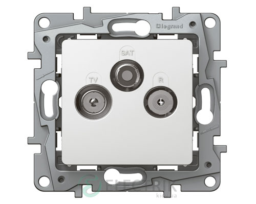 Розетка TV-R-SAT, двухкабельная, белый Legrand Etika