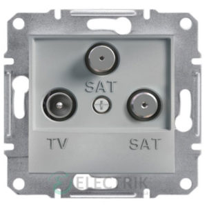 Розетка TV-SAT-SAT оконечная (1дБ) алюминий, Asfora EPH3600161