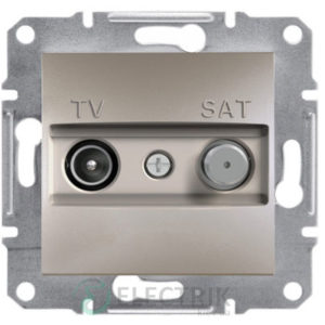 Розетка TV-SAT индивидуальная (1 дБ) бронза, Asfora EPH3400469