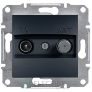 Розетка TV-SAT оконечная (1 дБ) антрацит, Asfora EPH3400171