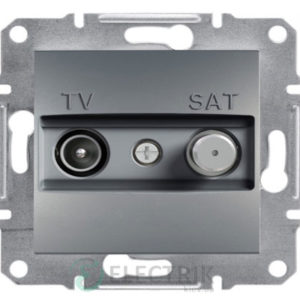 Розетка TV-SAT оконечная (1 дБ) сталь, Asfora EPH3400162
