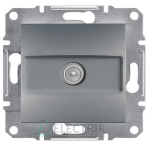 Розетка TV оконечная (1 дБ) сталь, Asfora EPH3200162