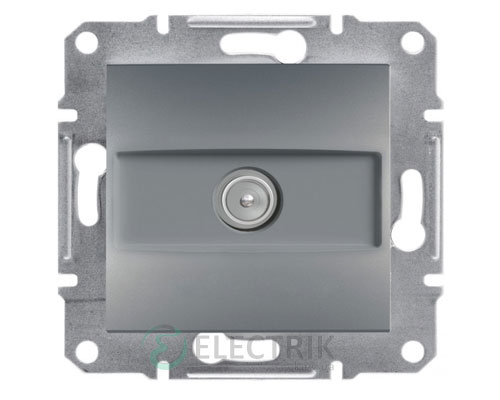 Розетка TV оконечная (1 дБ) сталь, Asfora EPH3200162