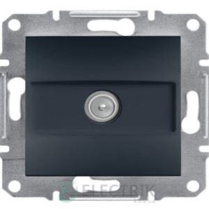Розетка TV проходная (8 дБ) антрацит, Asfora EPH3200371