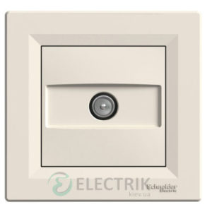 Розетка TV проходная (8 дБ) крем, Asfora EPH3200323