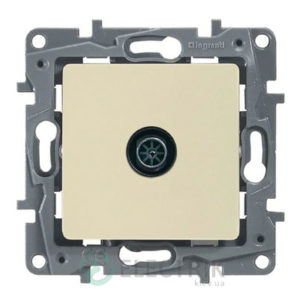 Розетка TV простая, слоновая кость (крем) Legrand Etika