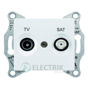 Розетка TV/SAT оконечная, 1 dB, белый, Sedna SDN3401621