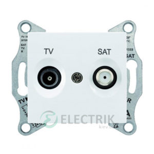 Розетка ТV/SAT, проходная, 8 dB, белый, Sedna SDN3401221