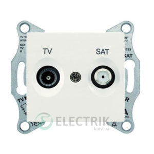 Розетка ТV/SAT, проходная, 8 dB, слоновая кость, Sedna SDN3401223