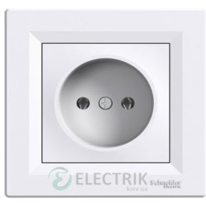 Розетка без заземления белая, Asfora EPH3000121