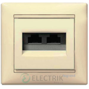 Розетка телефонная двойная Legrand Valena 774339 слоновая кость (крем)