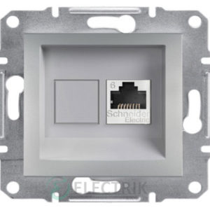 Розетка компьютерная, RJ45, кат.6, UTP алюминий, Asfora EPH4700161