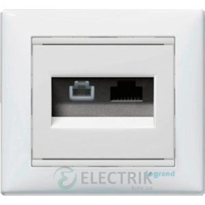 Розетка компьютер+телефон Legrand Valena 770080 (белая)