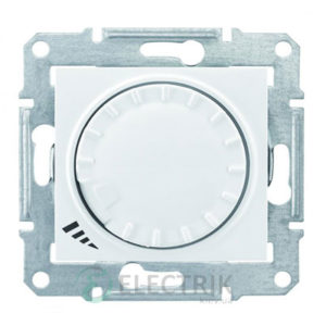 Светорегулятор проходной, поворотно-нажимной индуктивный, 1000ВТ, белый, Sedna SDN2200921