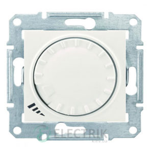 Светорегулятор проходной поворотно-нажимной емкостной,1000 Вт, слоновая кость, Sedna SDN2200923