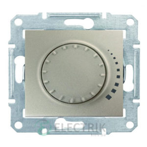Светорегулятор поворотный емкостной, титан, Sedna SDN2200668