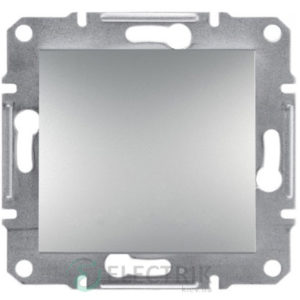 Выключатель одноклавишный двухполюсный, алюминий Asfora EPH0200161