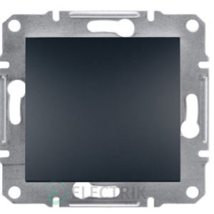 Выключатель одноклавишный двухполюсный, антрацит Asfora EPH0200171