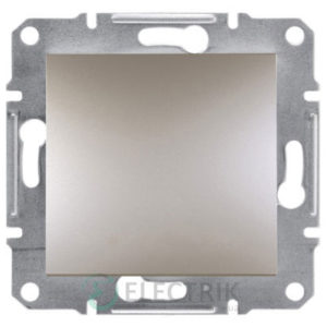 Выключатель одноклавишный перекрестный, бронза, Asfora EPH0500169