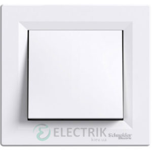 Выключатель одноклавишный со степенью защиты IP44, белый, Asfora EPH0100221