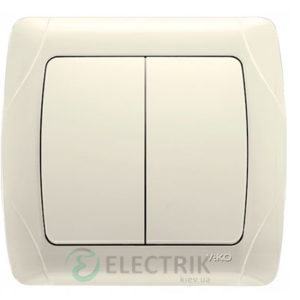 Выключатель Viko Carmen 2-клавишный, крем (90562002)