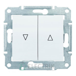 Выключатель для жалюзи с механической блокировкой, белый, Sedna SDN1300321