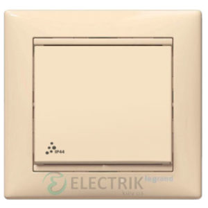 Выключатель одноклавишный влагозащищенный Legrand Valena 10А IP44 774101 слоновая кость (крем)