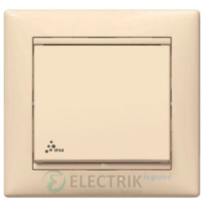 Выключатель одноклавишный проходной влагозащищенный Legrand Valena 10А IP44 774106 слоновая кость (крем)