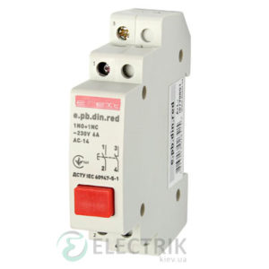 Кнопка управления e.pb.din.red, красный