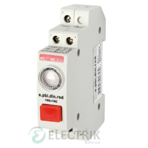 Кнопка управления с индикатором e.pbi.din.red, красный