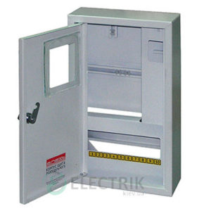 Корпус e.mbox.stand.w.f1.10.z металлический, под 1-ф. счётчик, 10 мод., встраиваемый, с замком