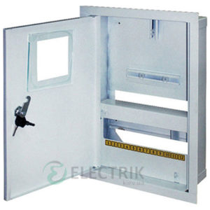 Корпус e.mbox.stand.w.f1.12.z металлический, под 1-ф счётчик, 12 мод., встраиваемый, с замком