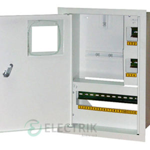 Корпус e.mbox.stand.w.f1.16.z металлический, под 1-ф. счётчик, 16 мод., встраиваемый, с замком