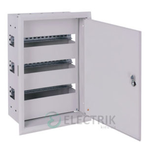 Корпус металлический e.mbox.pro.w.54z IP31 встраиваемый на 54 модуля с замком (s0100213)