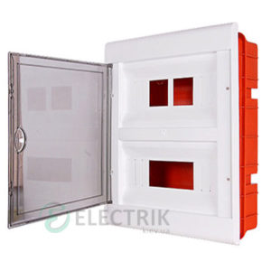 Корпус пластиковый 24-модульный e.plbox.stand.w.24, встраиваемый