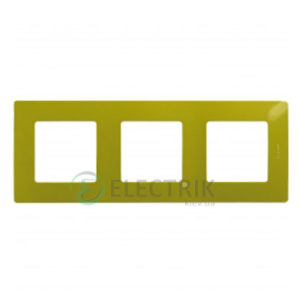 Рамка 3-постовая, зеленый папоротник Legrand Etika