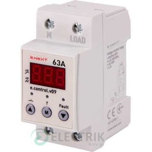 Реле контроля напряжения однофазное 63А c индикацией e.control.v09