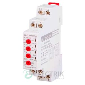 Реле контролю напруги трифазне регульоване e.control.v04m