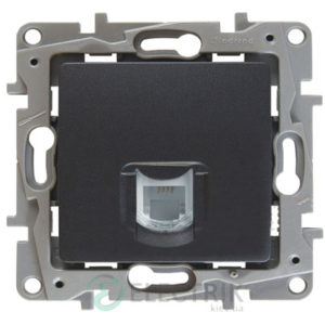 Розетка телефонная RJ11, антрацит Legrand Etika