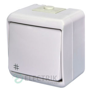 Выключатель перекрестный одноклавишный ETI HERMETICS VHE-6 Белый