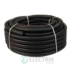 Труба гофр. DN17мм, V2, Dвн 16,8мм, Dнар 21,2мм, полиамид 6, цвет чёрный PA601721F2 ДКС