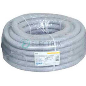 Труба гофрированная ПВХ с зондом d32 мм серая, IEK