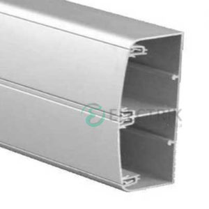 Кабель-канал алюминиевый 140х50 (с 2 крышками), цвет серый металлик RAL9006 01499 ДКС